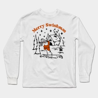 Santa Playing Basketball Long Sleeve T-Shirt